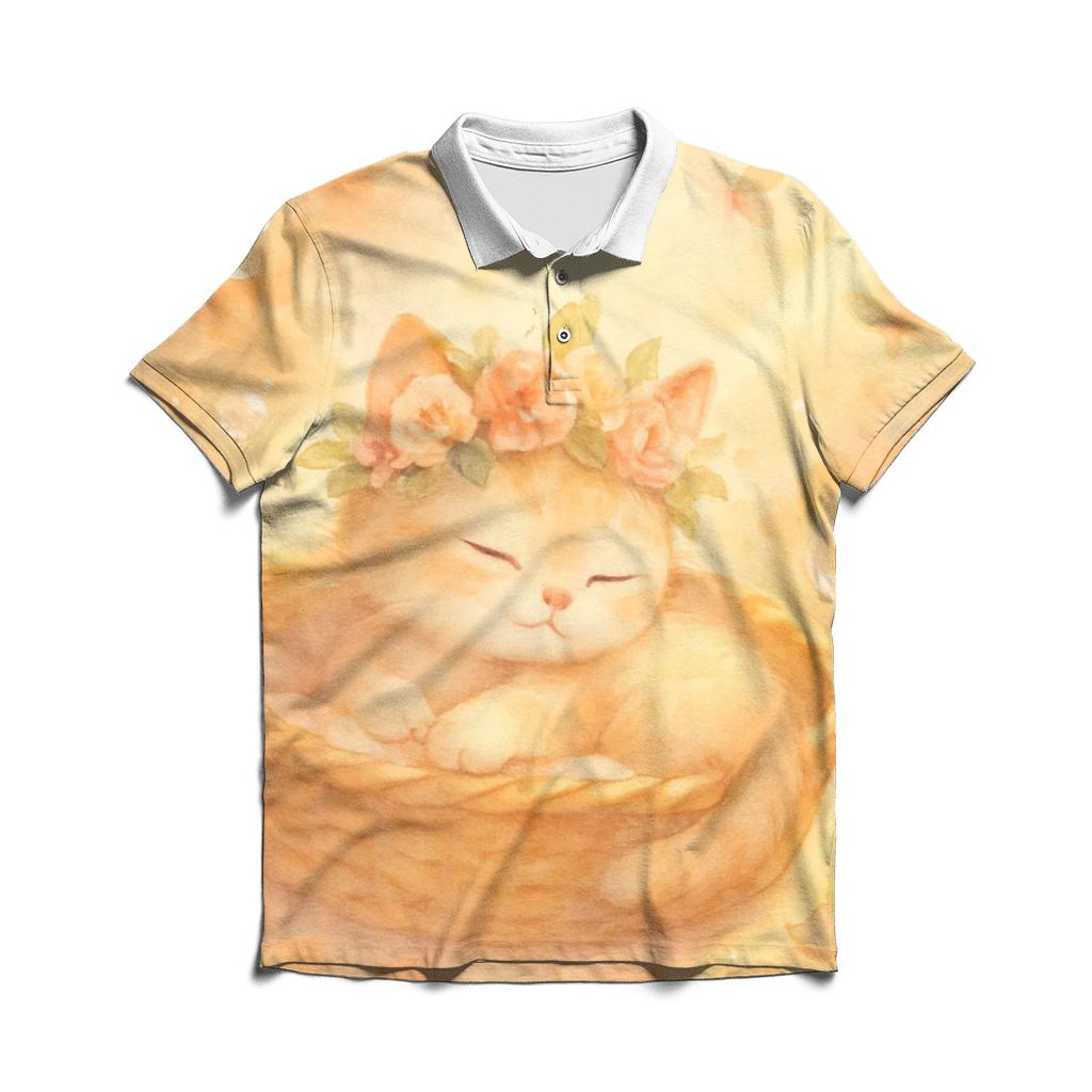 Petal Crown Napping premium cotton polo shirts
