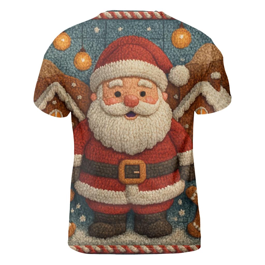 Gingerbread Workshop Santa statement graphic shirts
