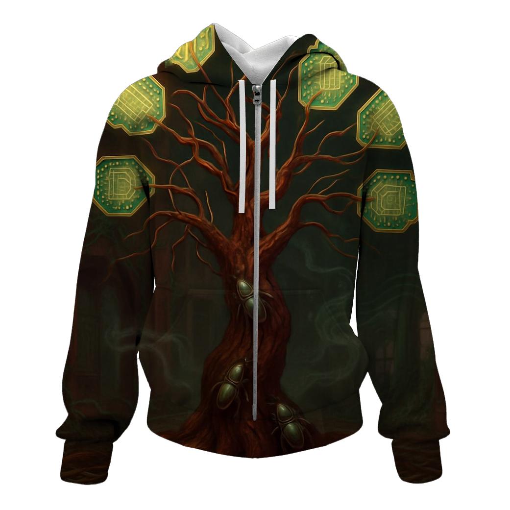 Circuit Tree Mechanica embroidered hoodies