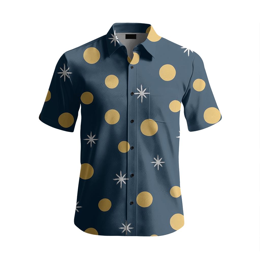 Scattered Star Dot Pattern stylish threadwork shirts