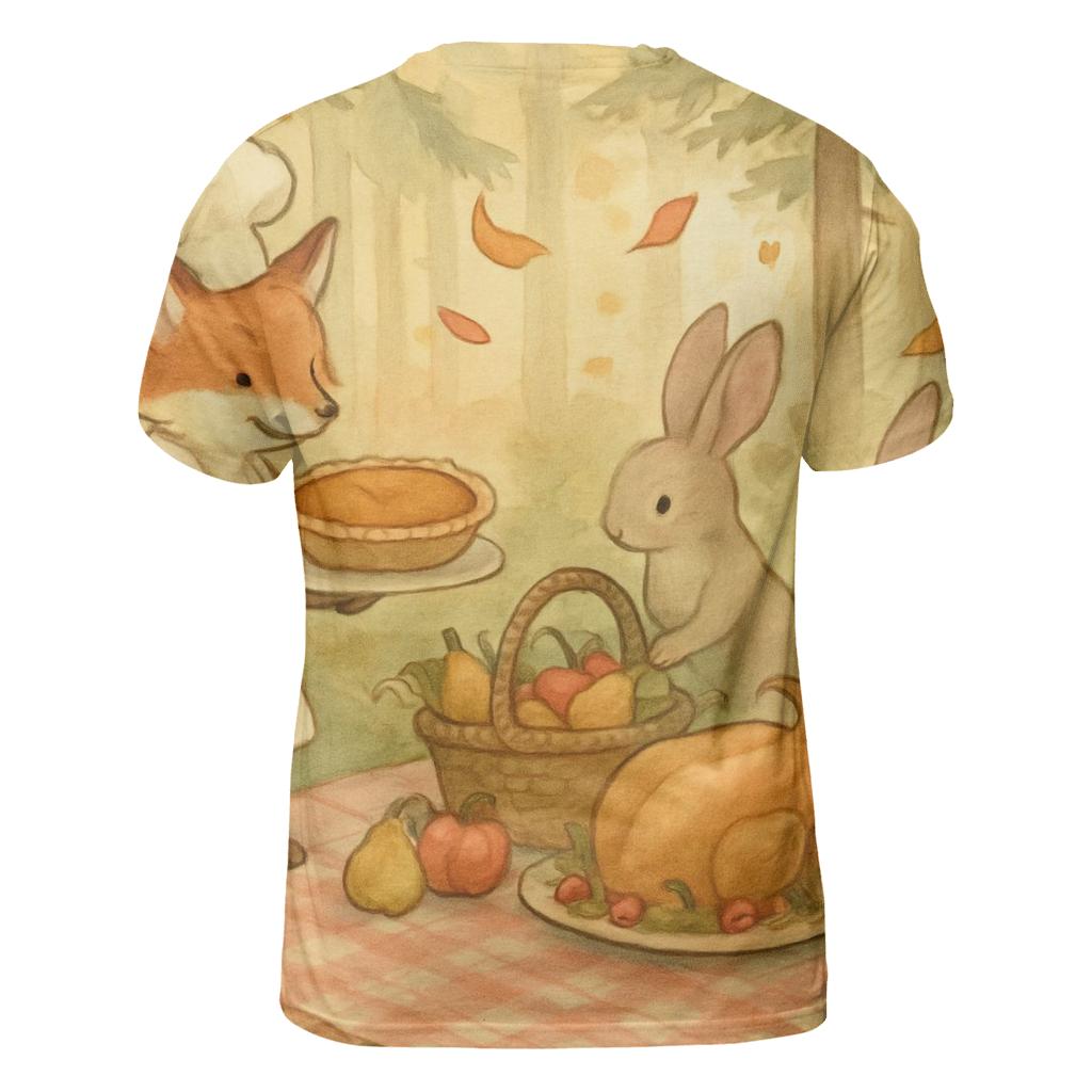 Woodland Banquet Parade artistic all-over print tops