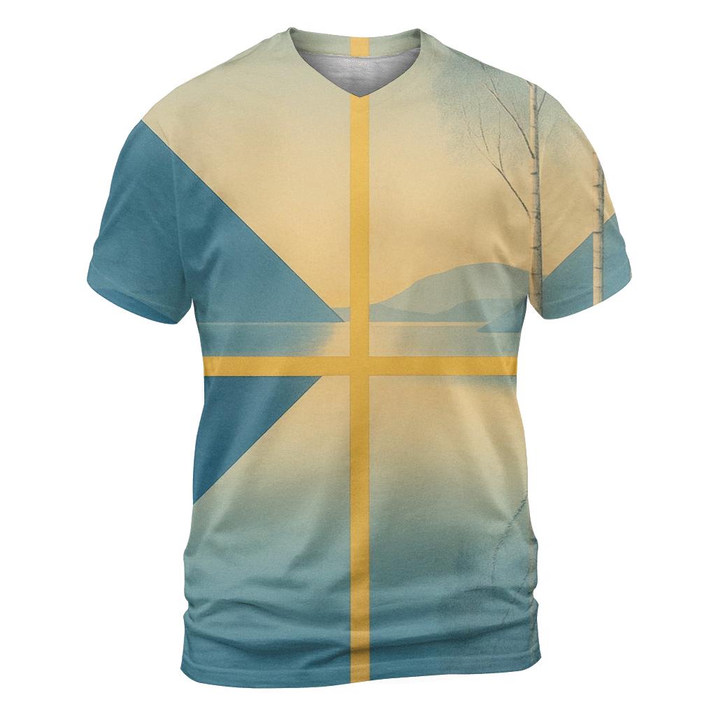Nordic Lake Sweden unique graphic print tees
