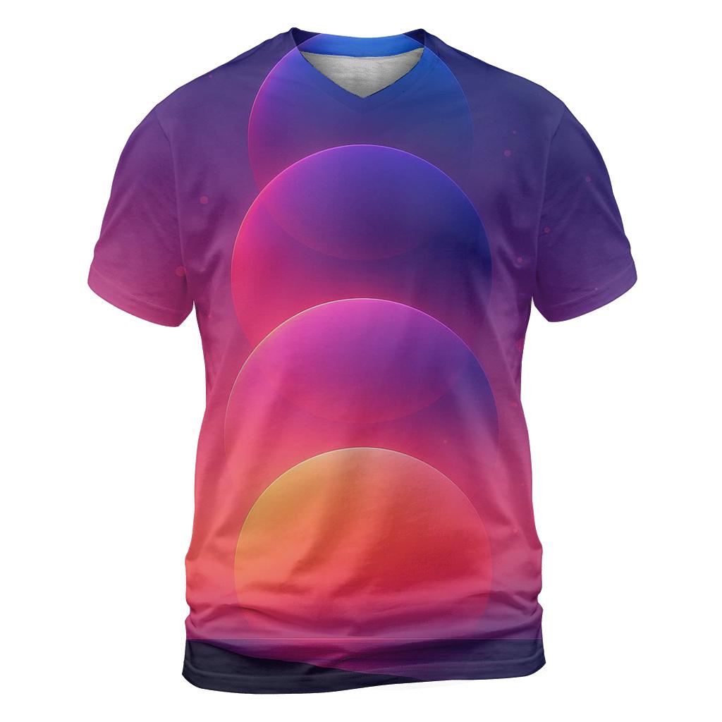 Sunset Geometry Drift trendy printed shirt styles