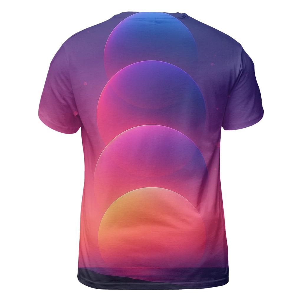 Sunset Geometry Drift trendy printed shirt styles