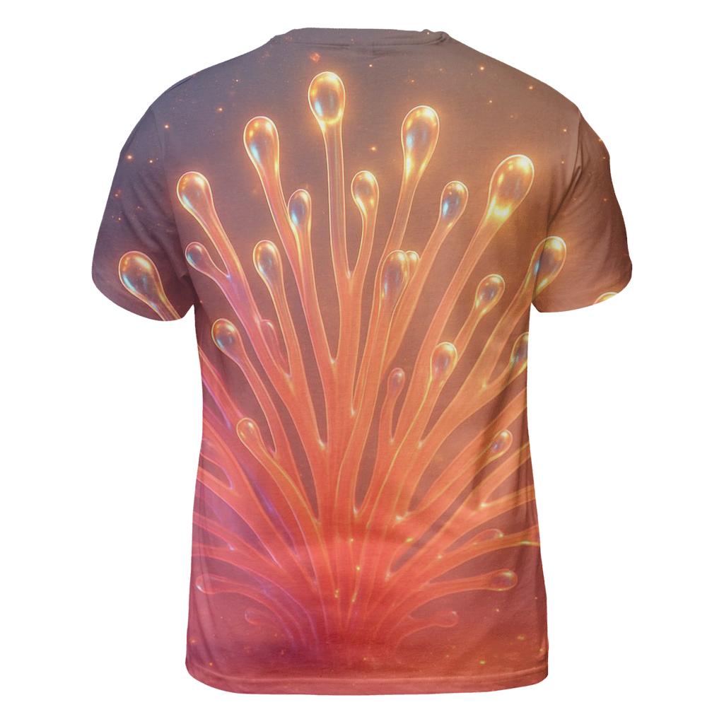 Cosmic Coral Bloom statement graphic shirts