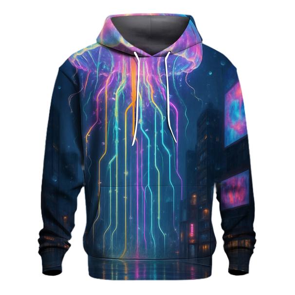 Rainbow Jellyfish Skyline zip-up hoodies