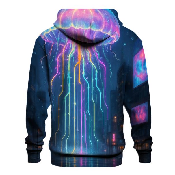 Rainbow Jellyfish Skyline zip-up hoodies