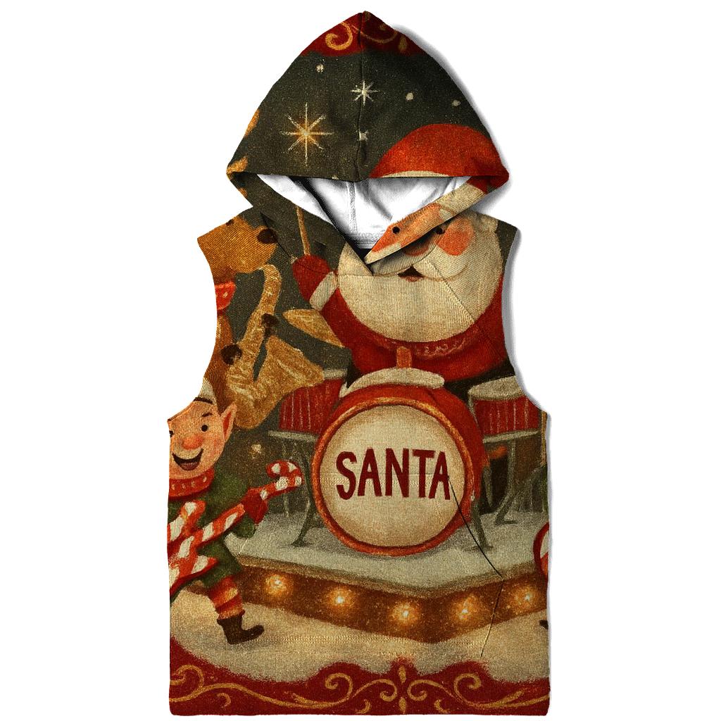 Santa Sleigh Garage Band hoodies fashion