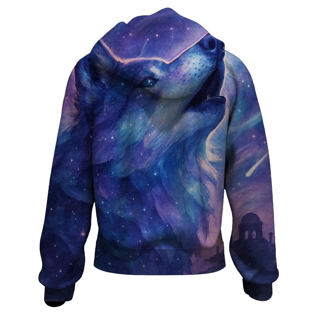 Nebula Alpha Wolf graphic hoodies