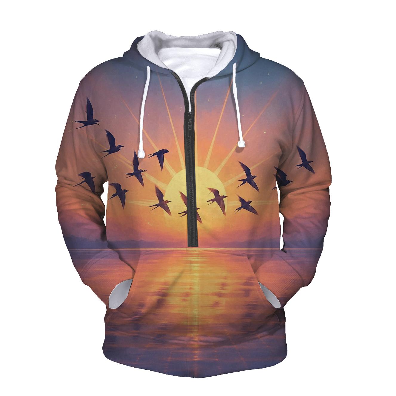 Peach Winged Passage heavyweight hoodies