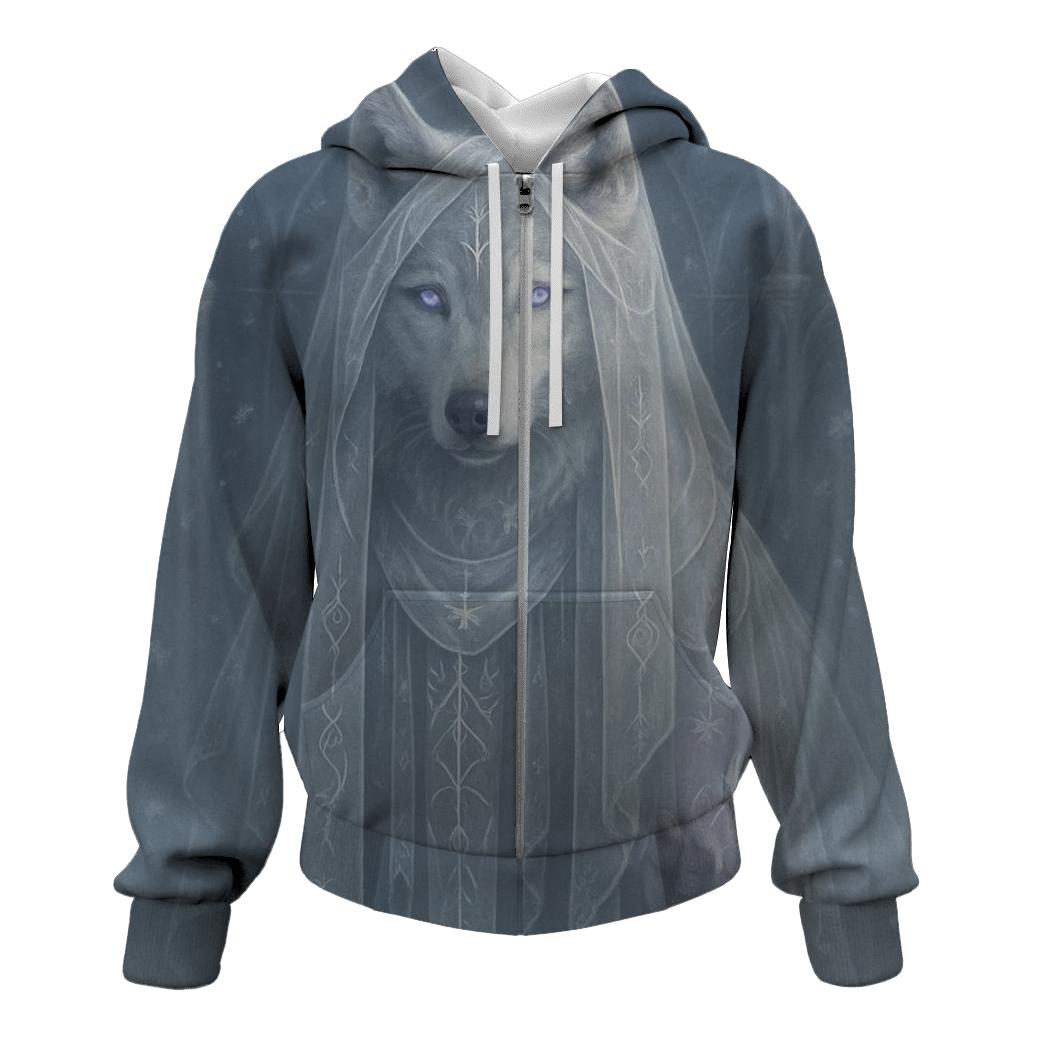 Oracle Of Frost Veil embroidered hoodies