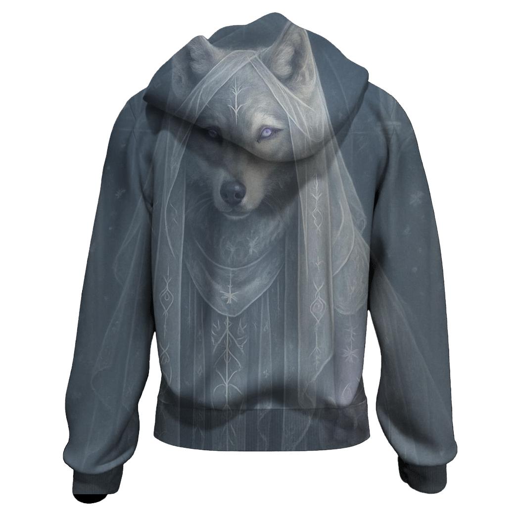Oracle Of Frost Veil embroidered hoodies