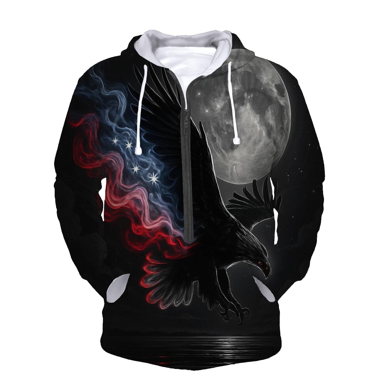 Nocturne Eagle graphic hoodies