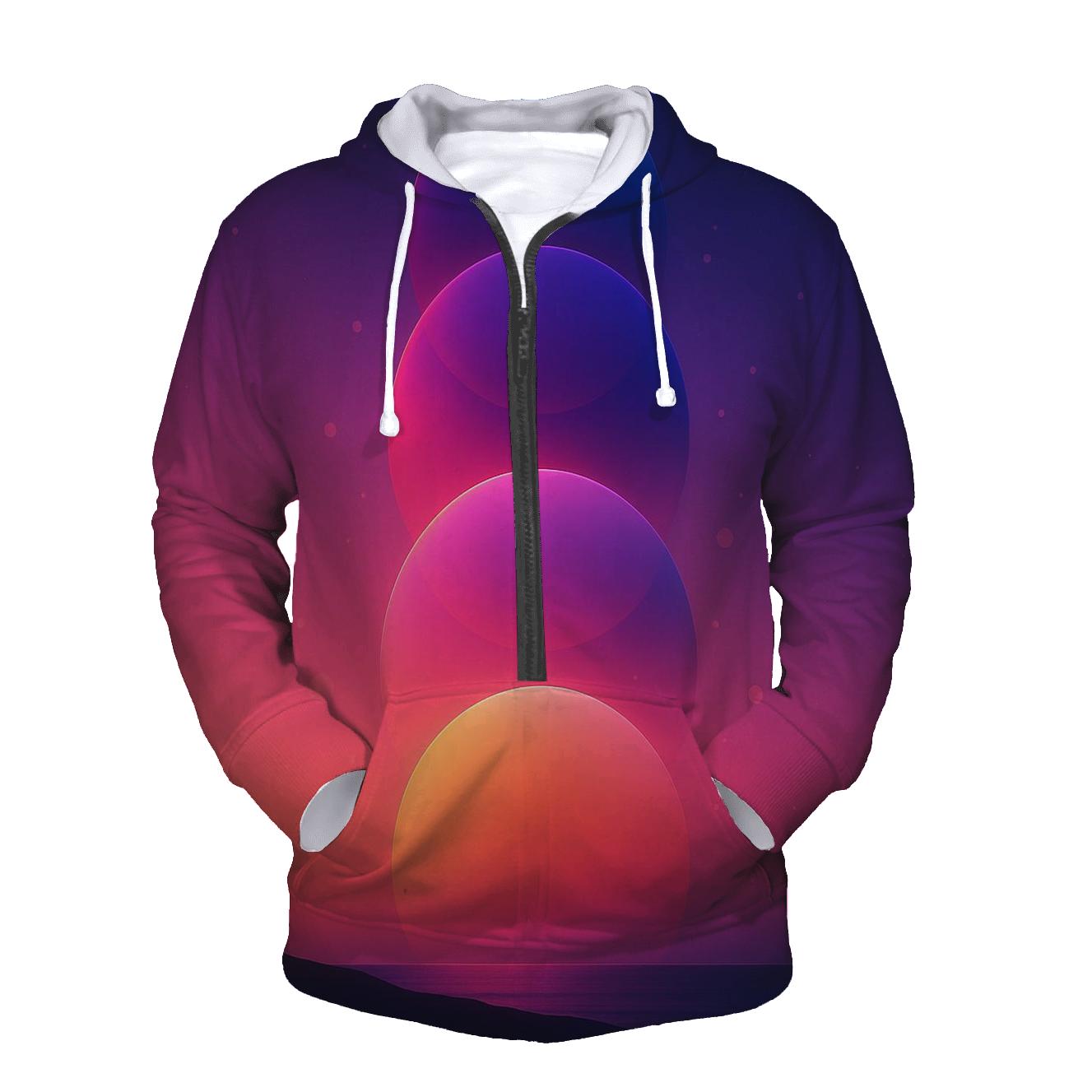 Sunset Geometry Drift designer hoodies