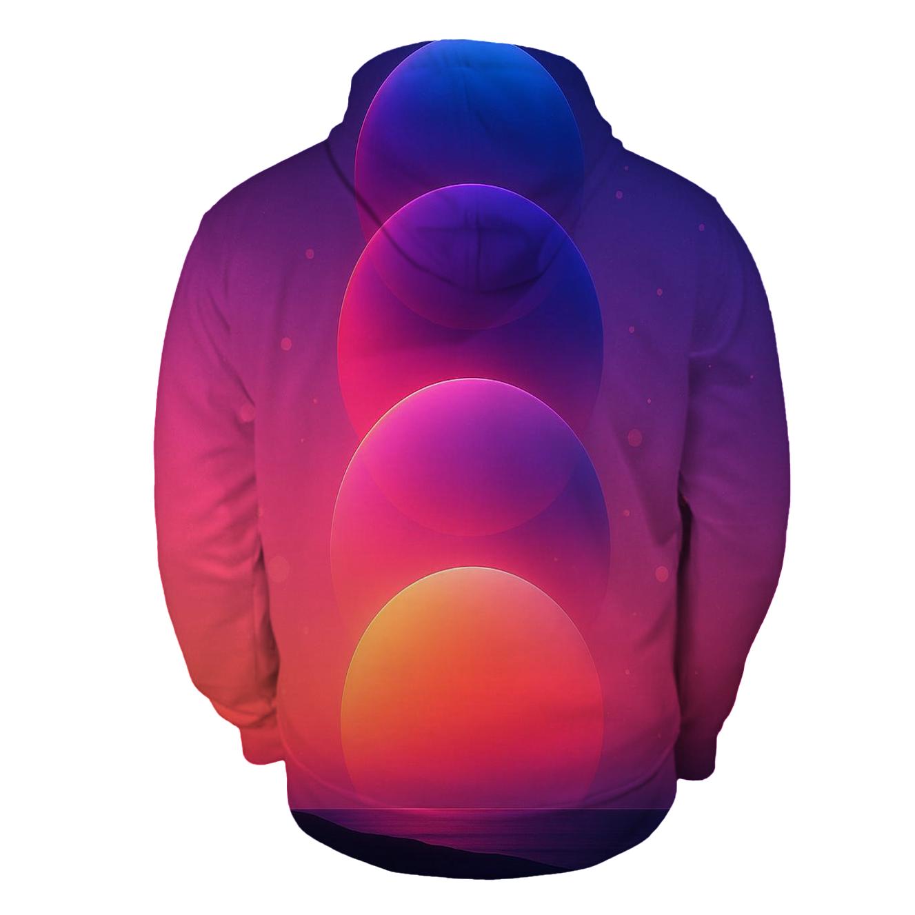 Sunset Geometry Drift designer hoodies