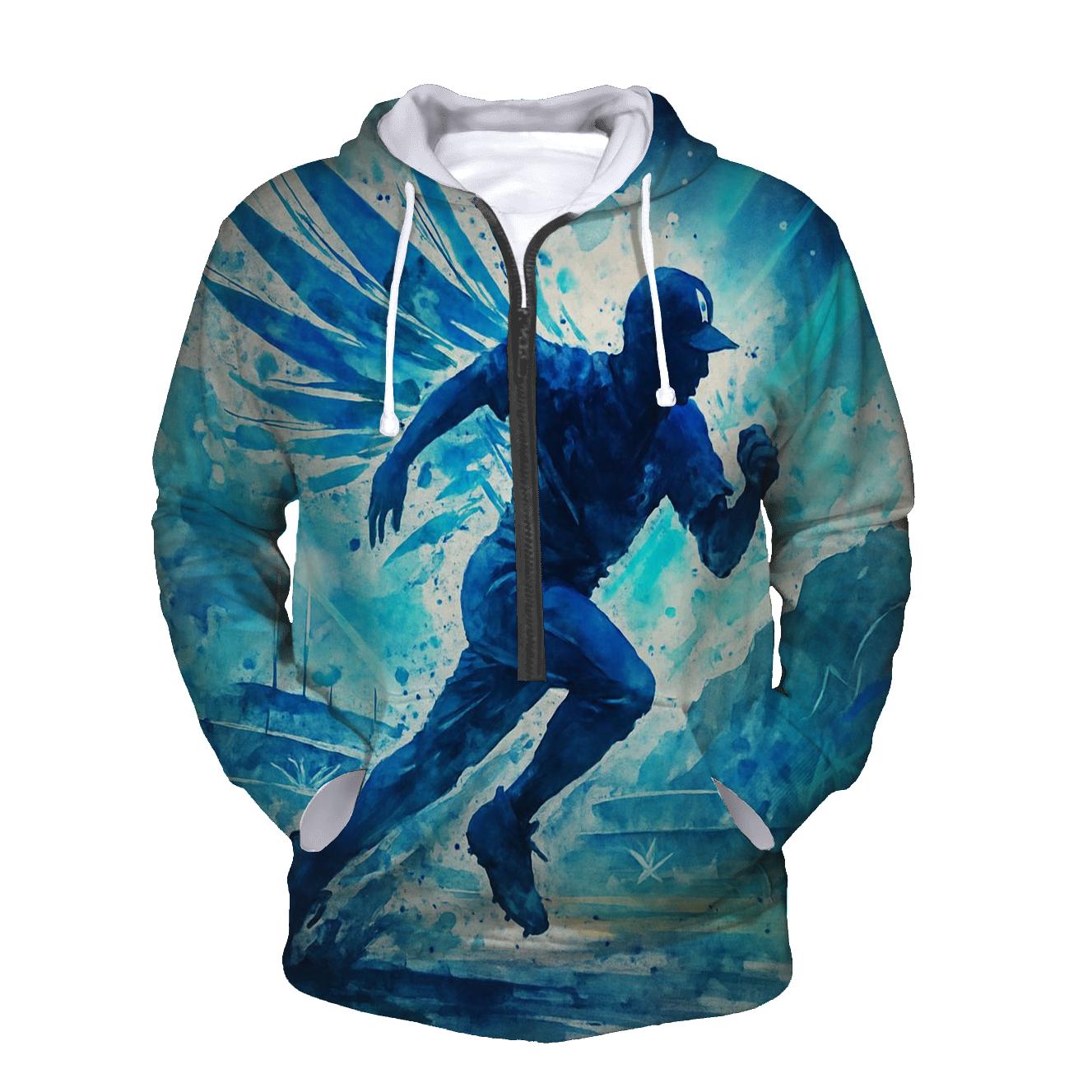 Winged Speed Silhouette printed hoodies