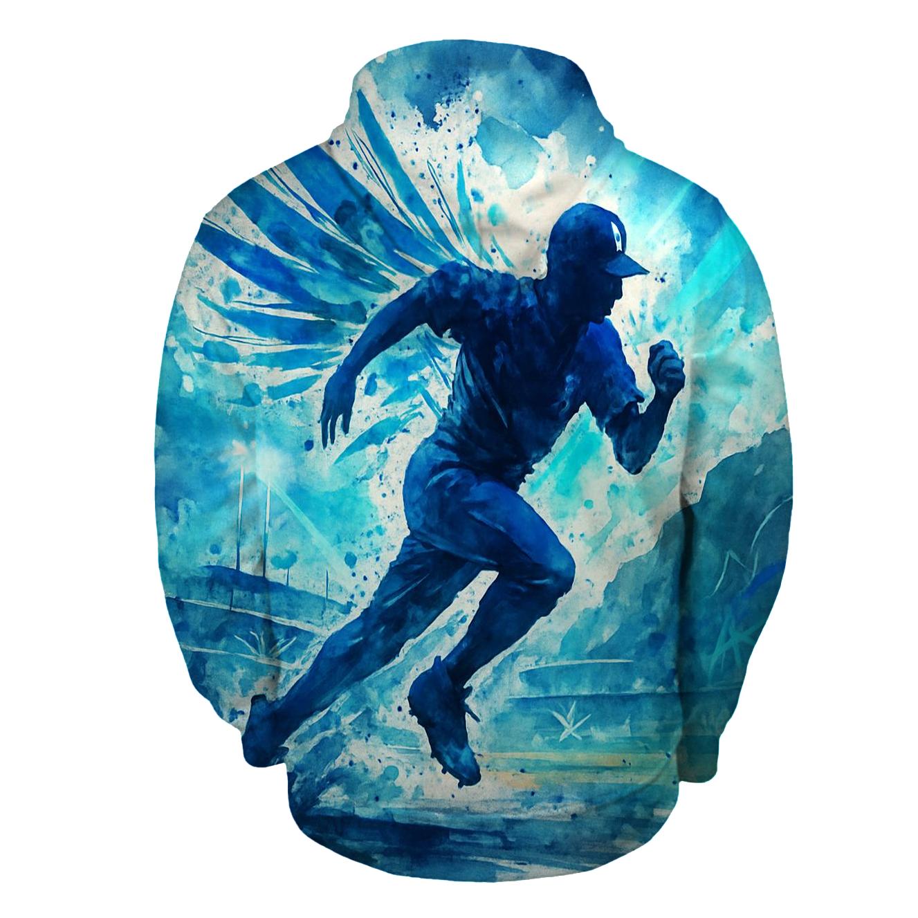 Winged Speed Silhouette printed hoodies