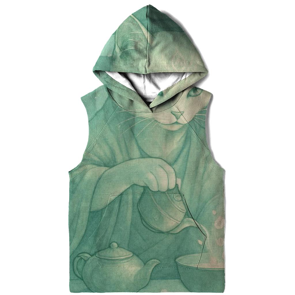 Tea Ceremony Mystic Guardian Cat embroidered hoodies