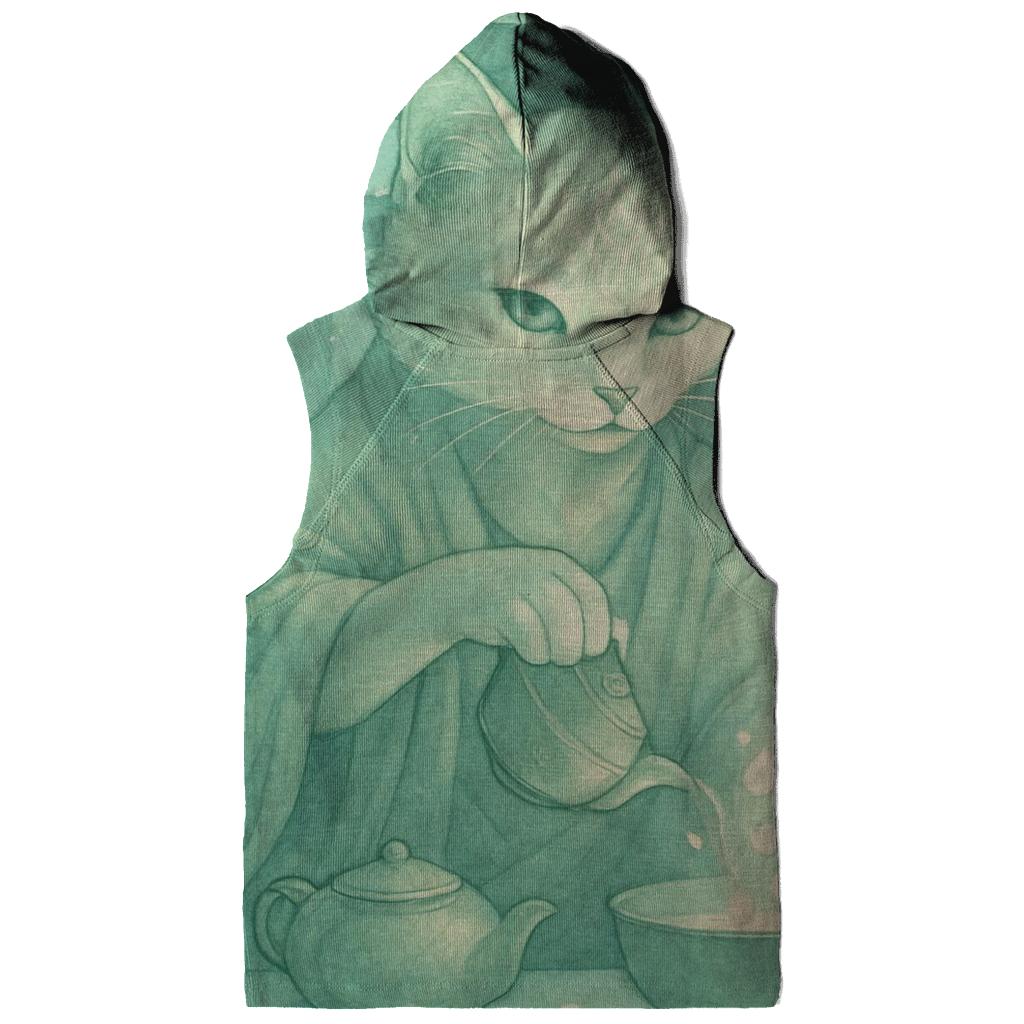 Tea Ceremony Mystic Guardian Cat embroidered hoodies
