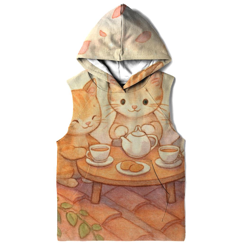 Tea Party Alley Kittens printed hoodies