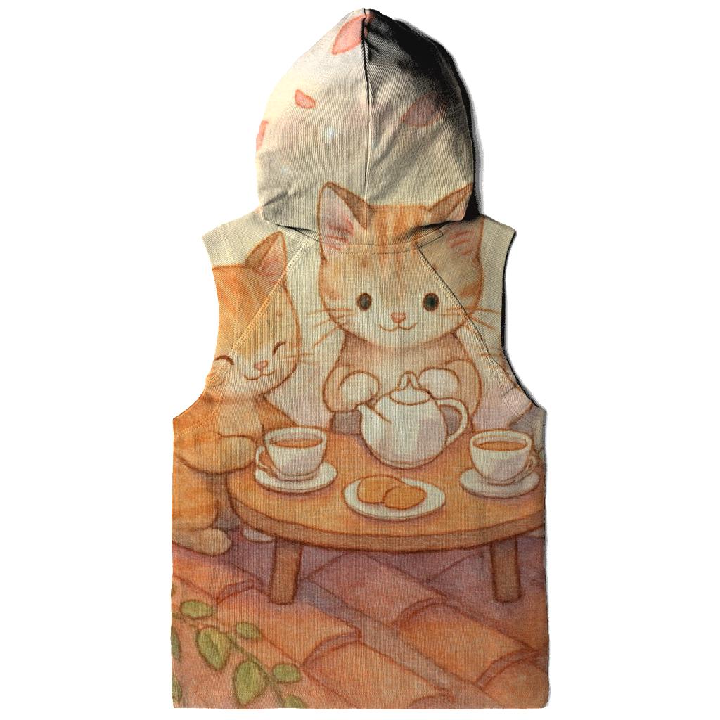 Tea Party Alley Kittens printed hoodies