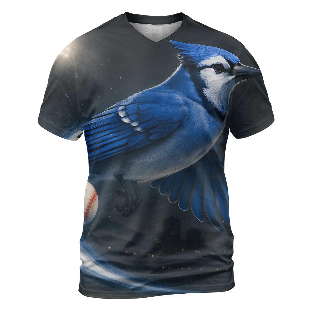 Blue Jays Flight Emblem vibrant all-over design tees