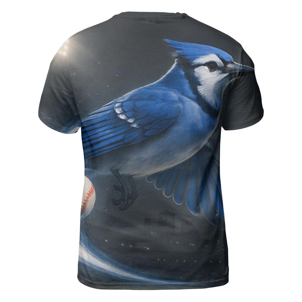 Blue Jays Flight Emblem vibrant all-over design tees