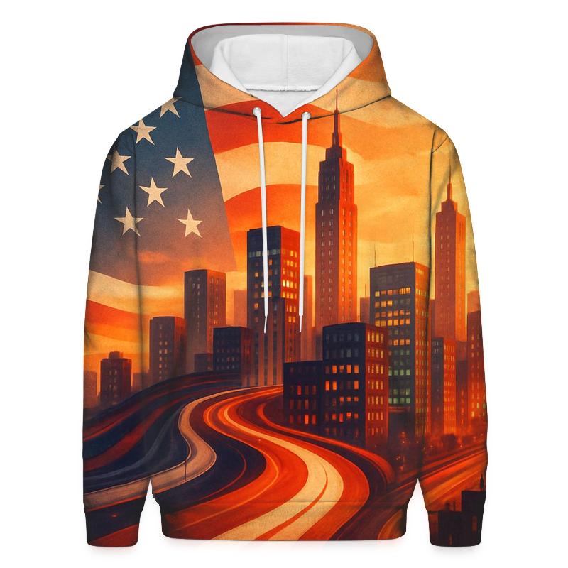 Skylines And Stripes zip-up hoodies