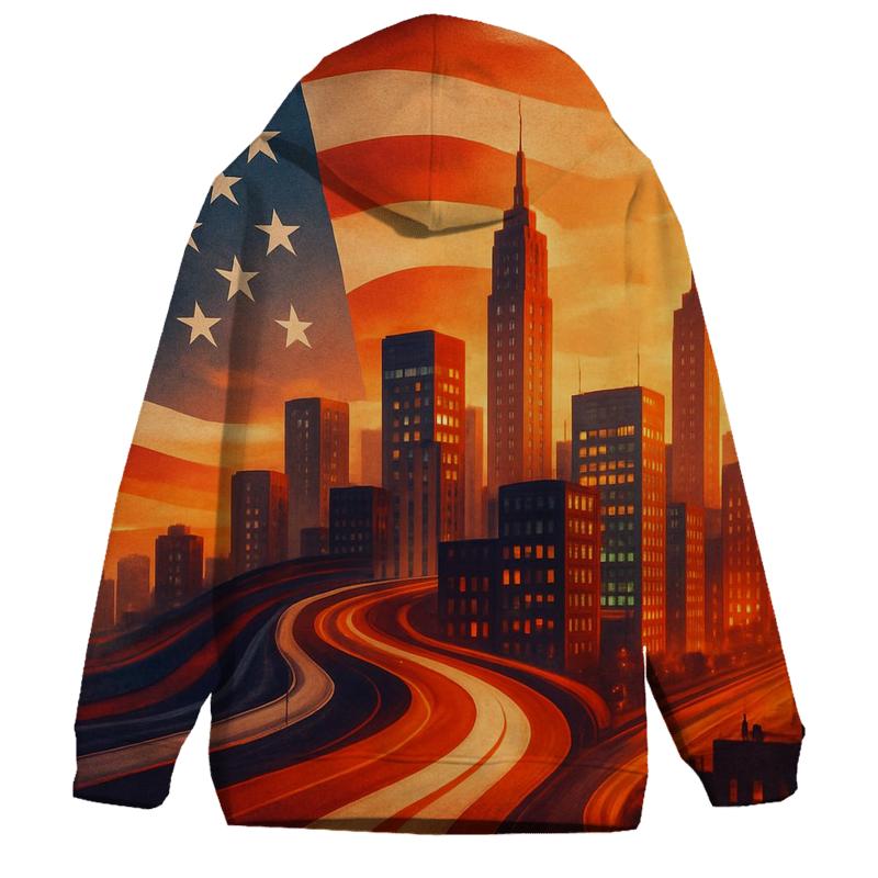 Skylines And Stripes zip-up hoodies