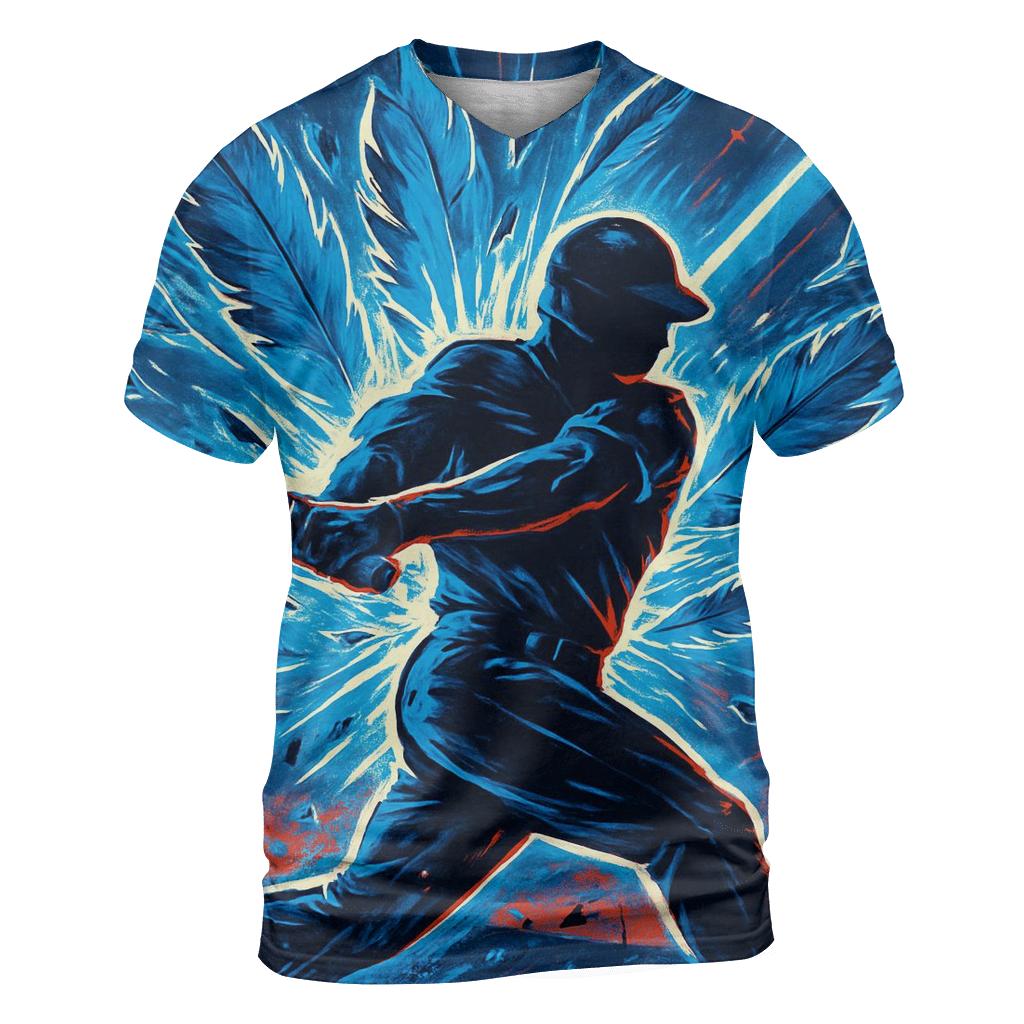 Fierce Batter With Blue Jays Power trendy printed shirt styles