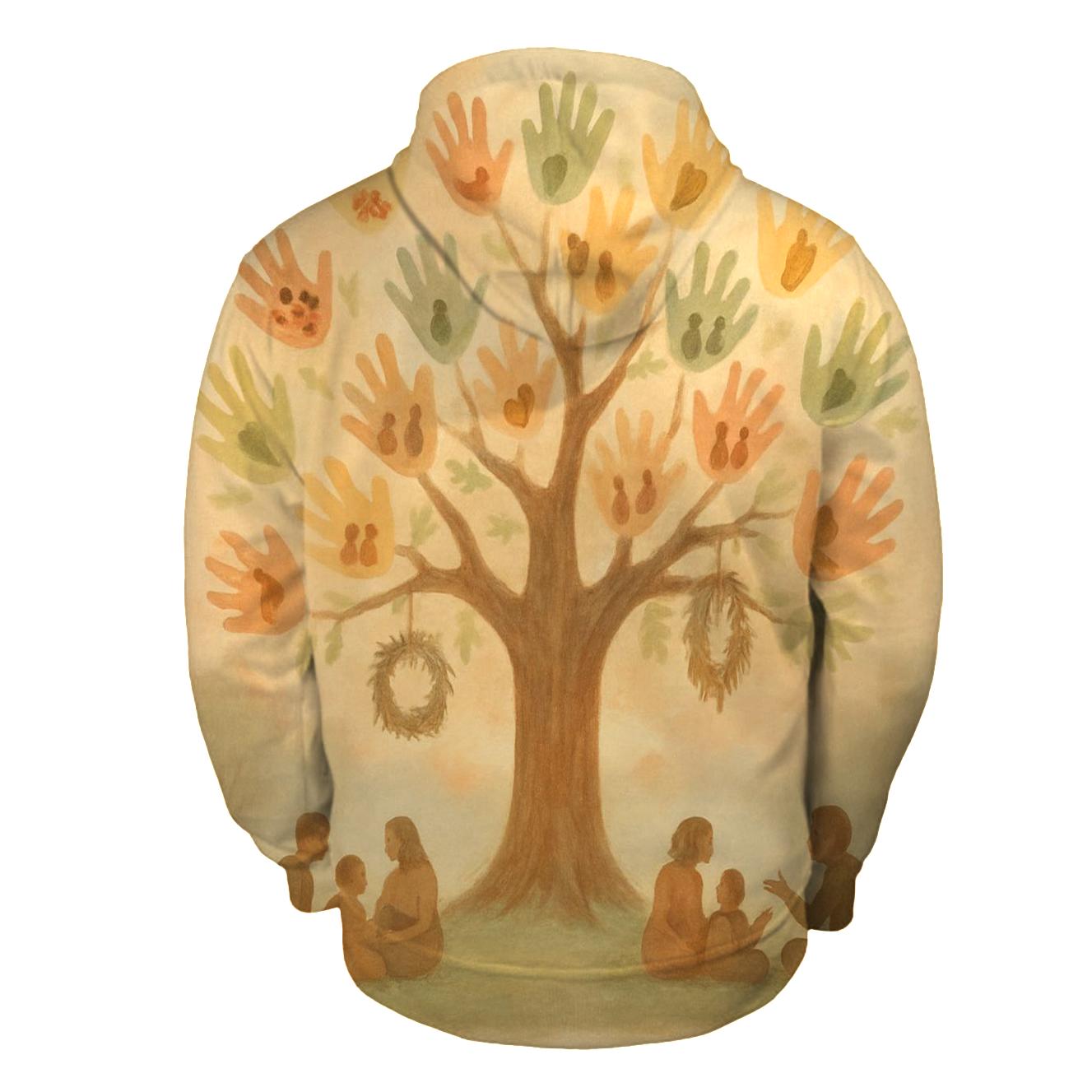 Thankful Tree Of Hands heavyweight hoodies
