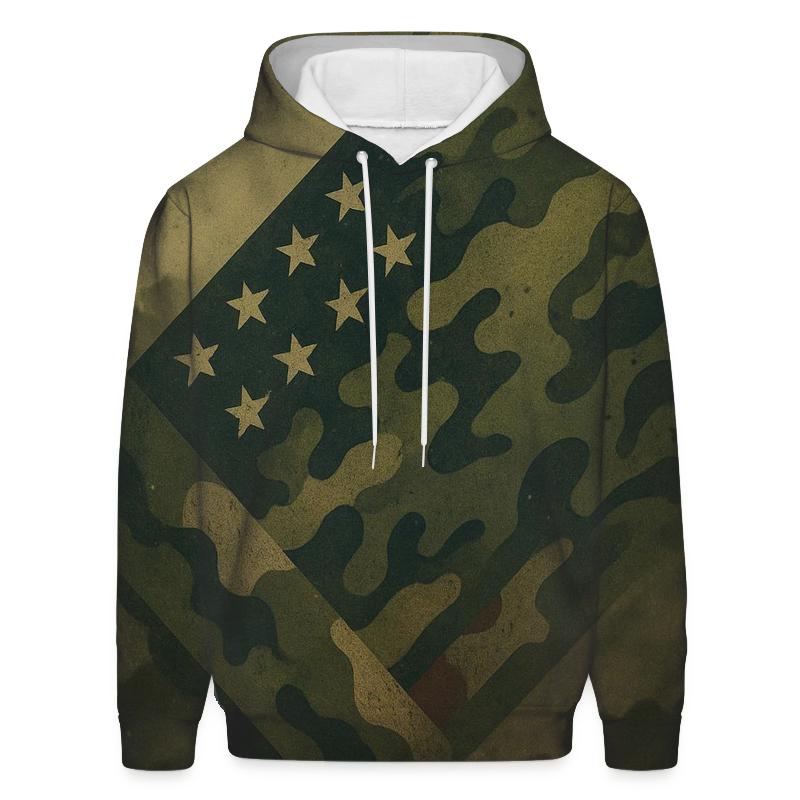Camouflage Stars pullover hoodies