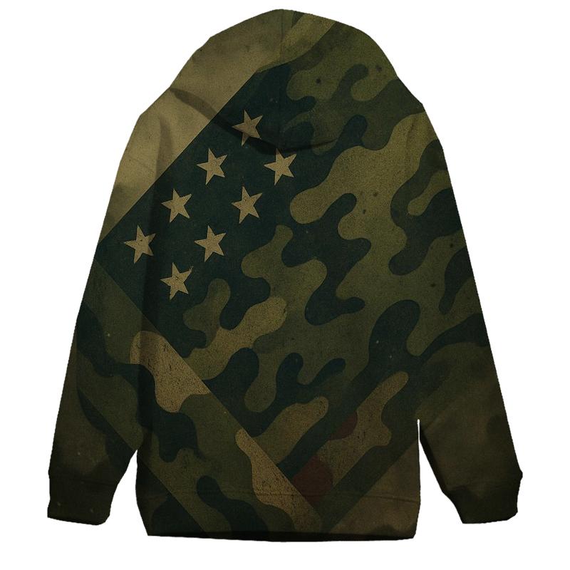 Camouflage Stars pullover hoodies