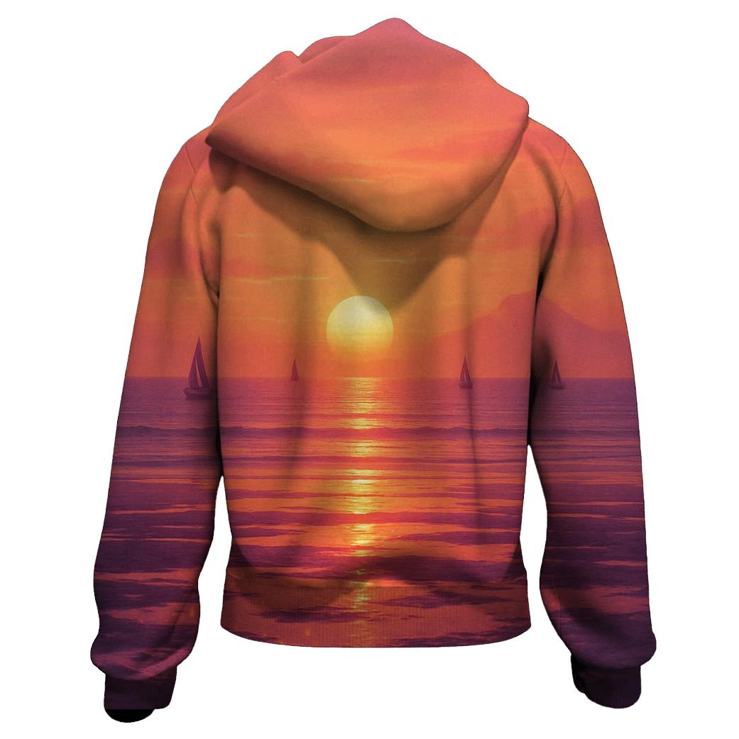 Coral Horizon Mirage graphic hoodies