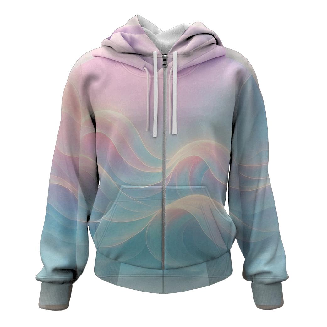 Aurora Wave Gradient premium hoodies