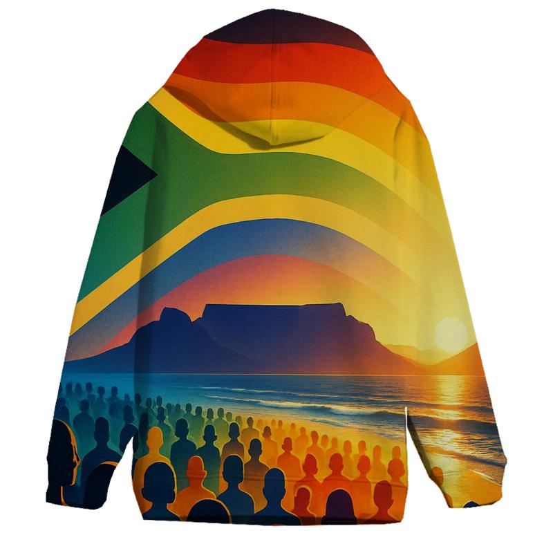 Rainbow Unity South Africa zip-up hoodies