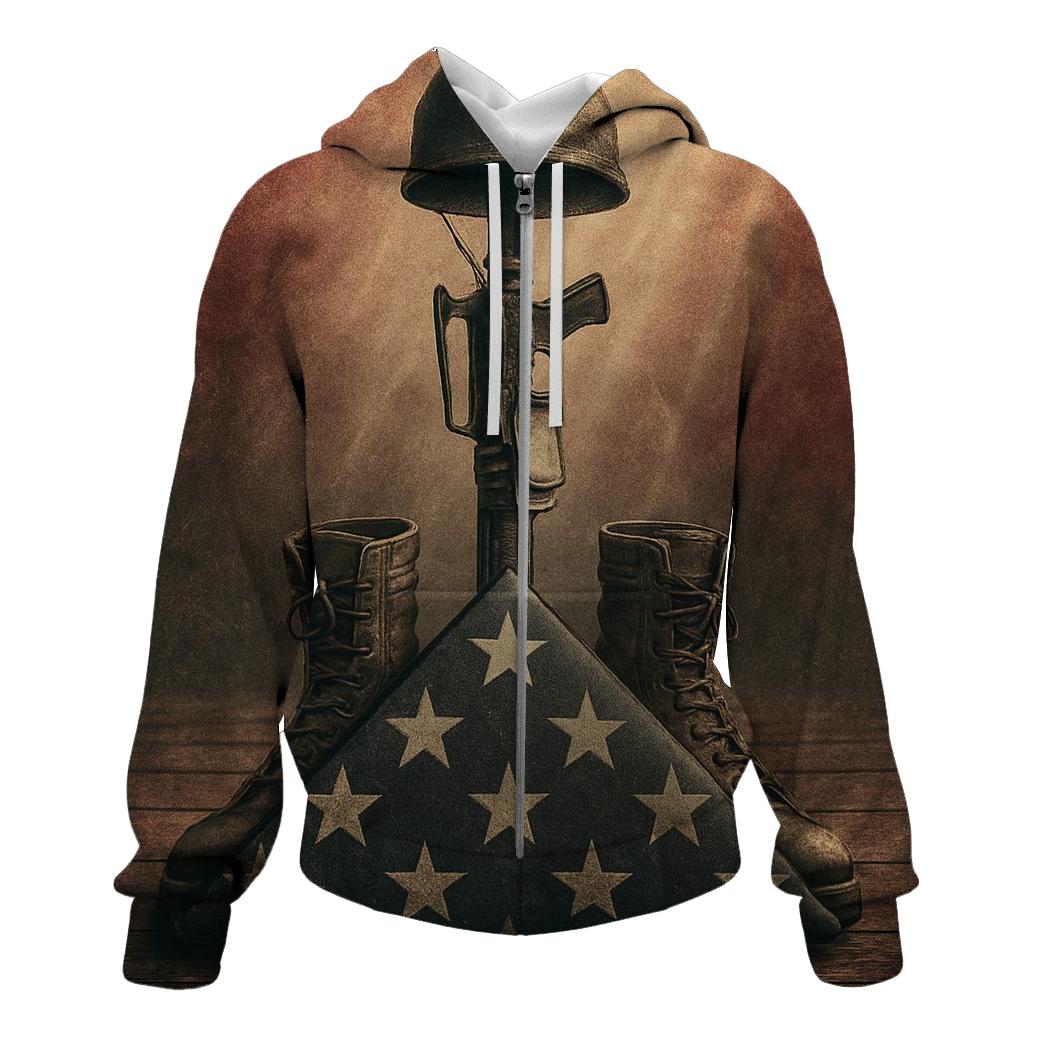 Folded Honor embroidered hoodies