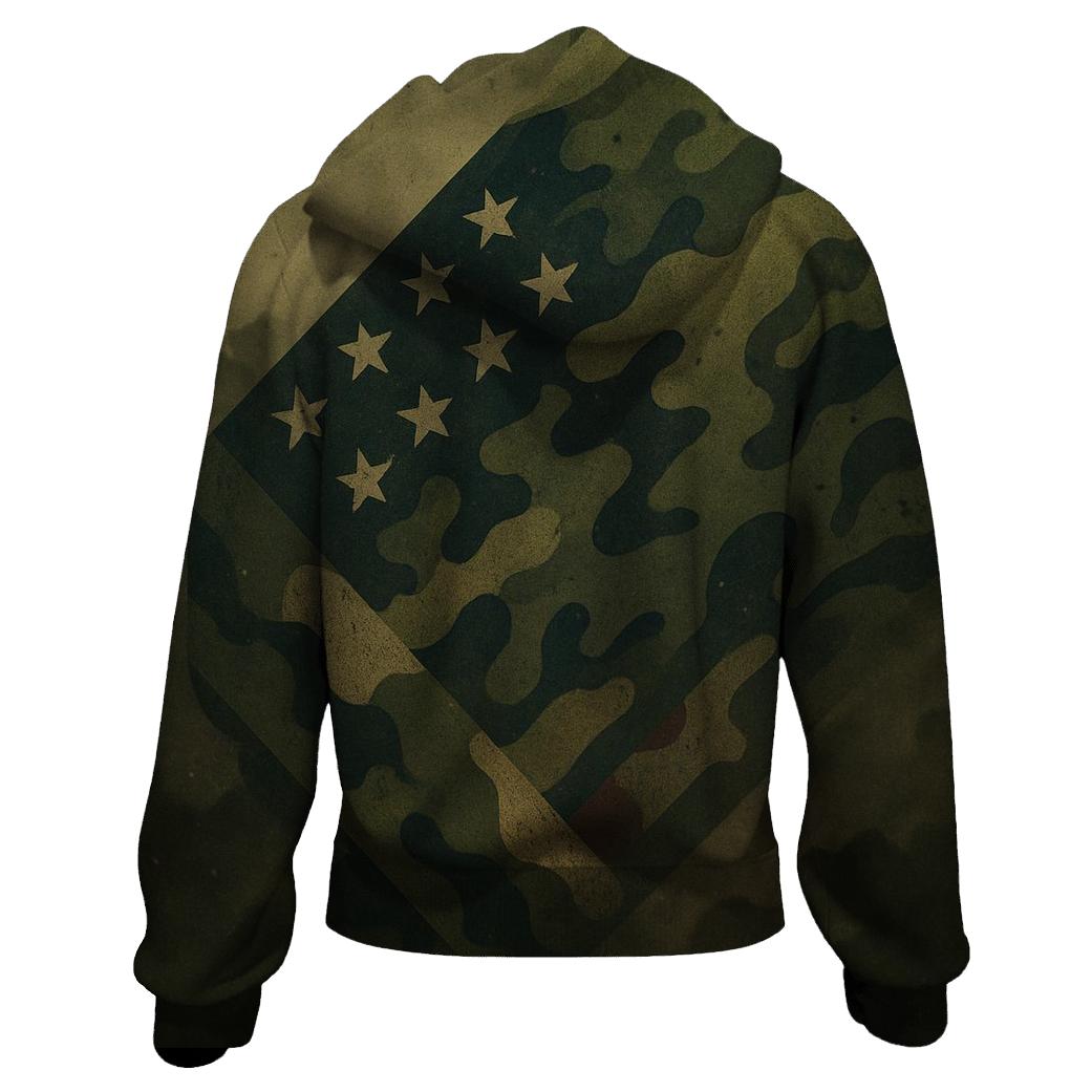 Camouflage Stars printed hoodies