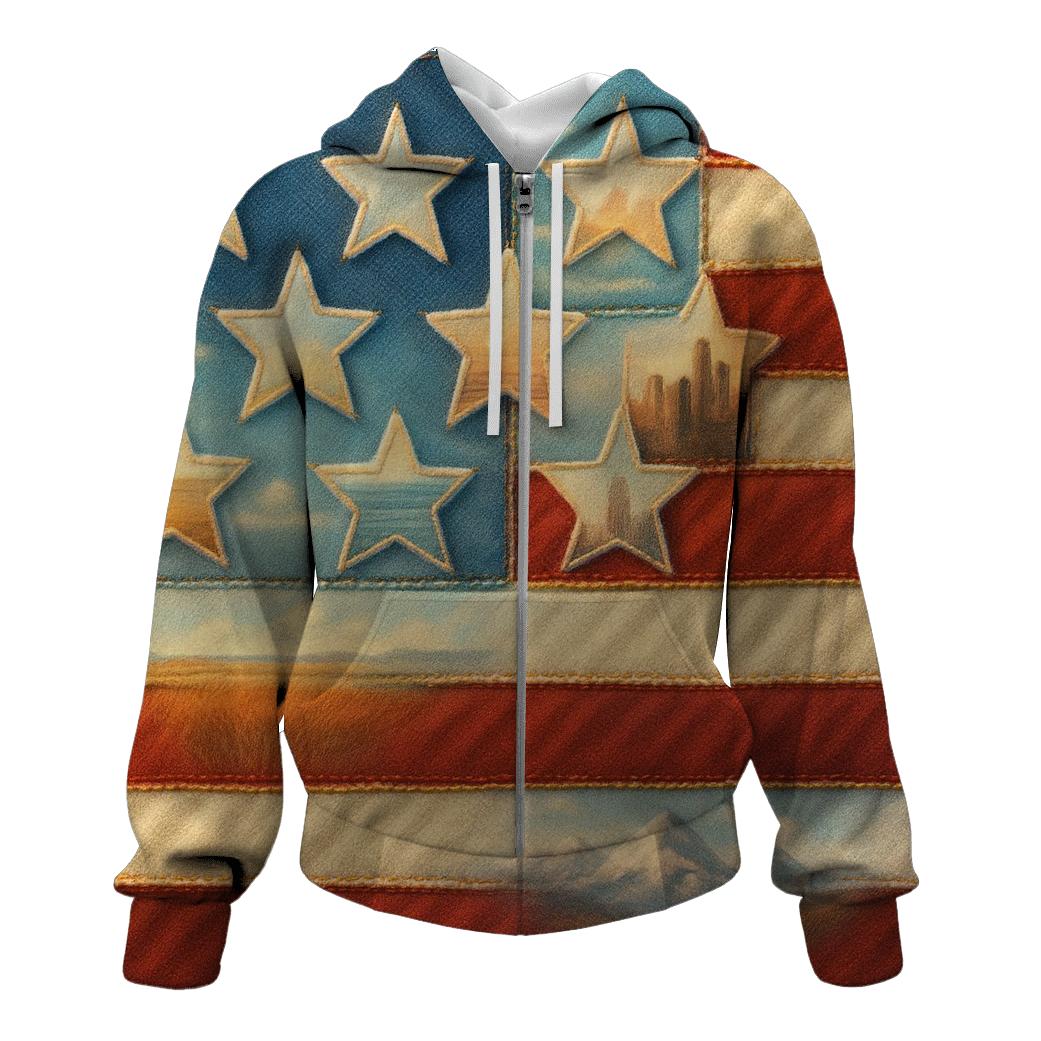 Stellar Patchwork designer hoodies