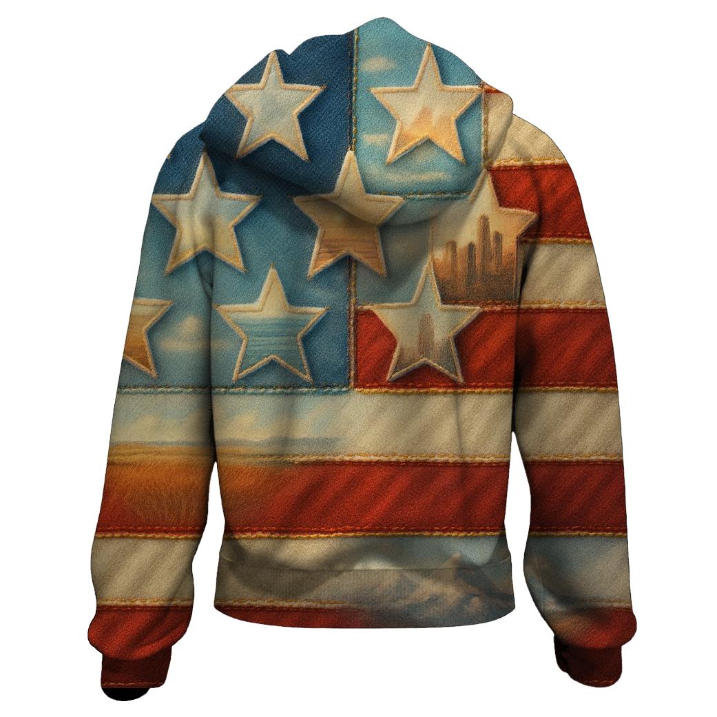 Stellar Patchwork designer hoodies