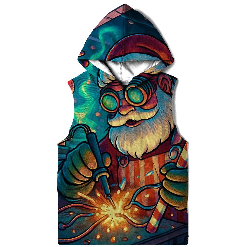 Candy Circuit Santa graphic hoodies