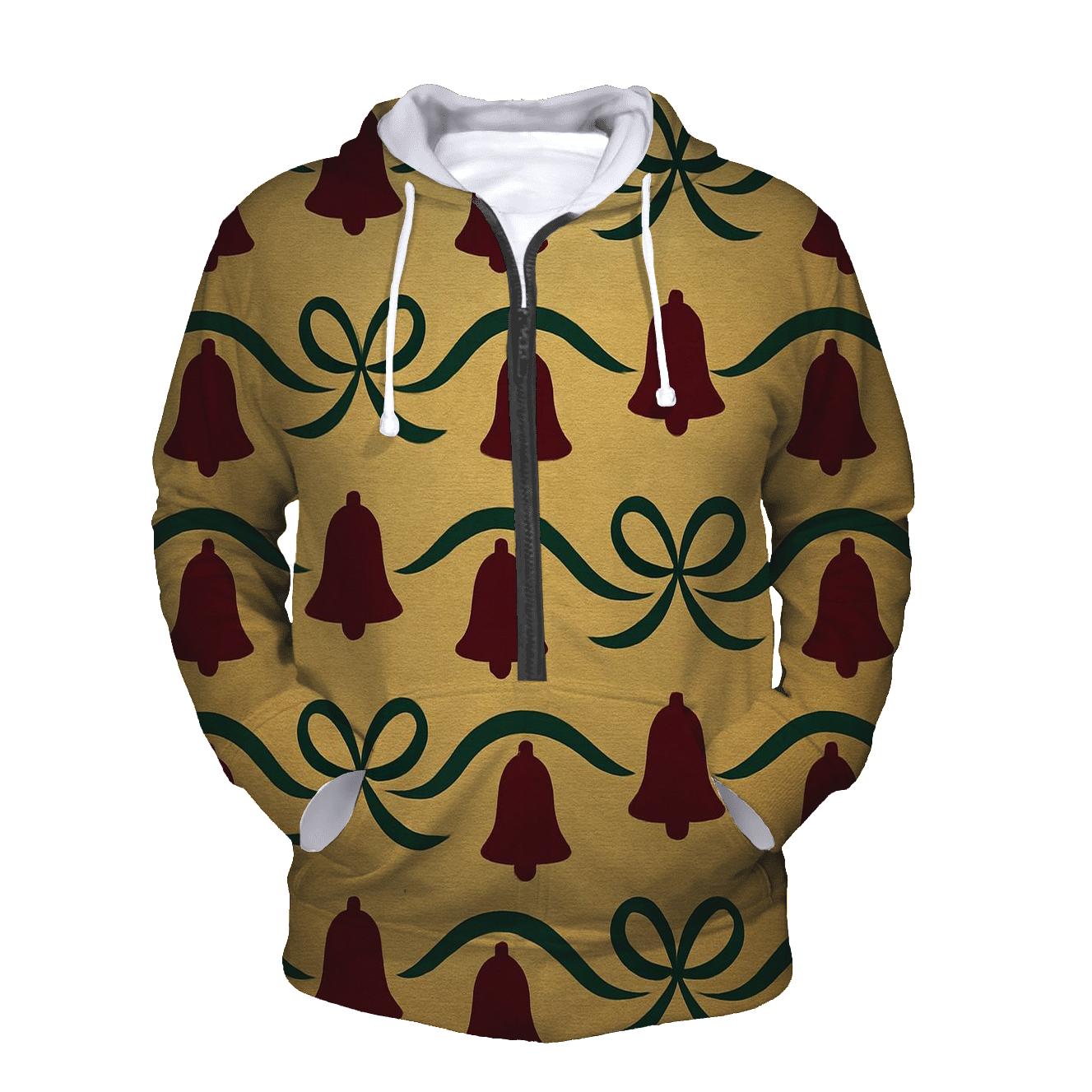 Bell Wave On Golden Background pullover hoodies