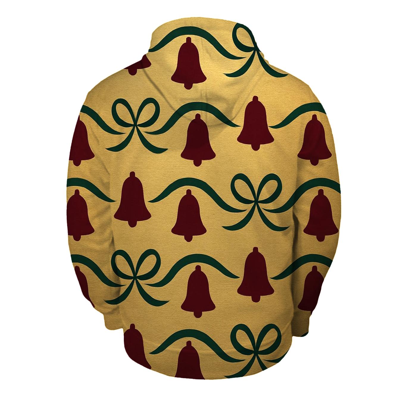 Bell Wave On Golden Background pullover hoodies