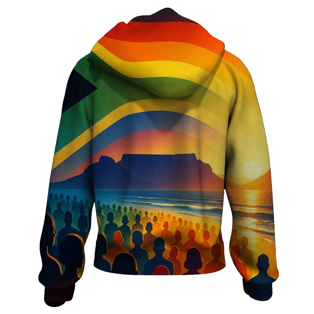 Rainbow Unity South Africa embroidered hoodies
