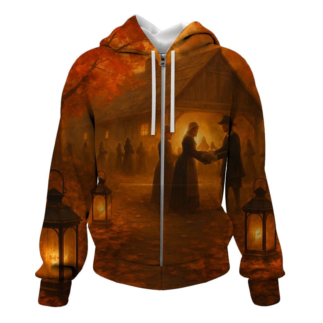 Pilgrim Lantern Path embroidered hoodies