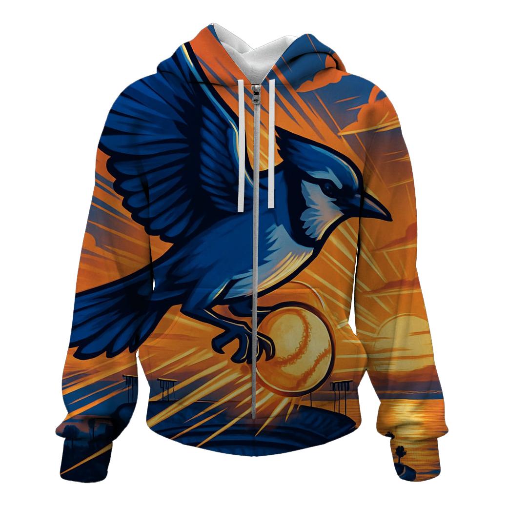 Harbor Flight Bluejay zip-up hoodies