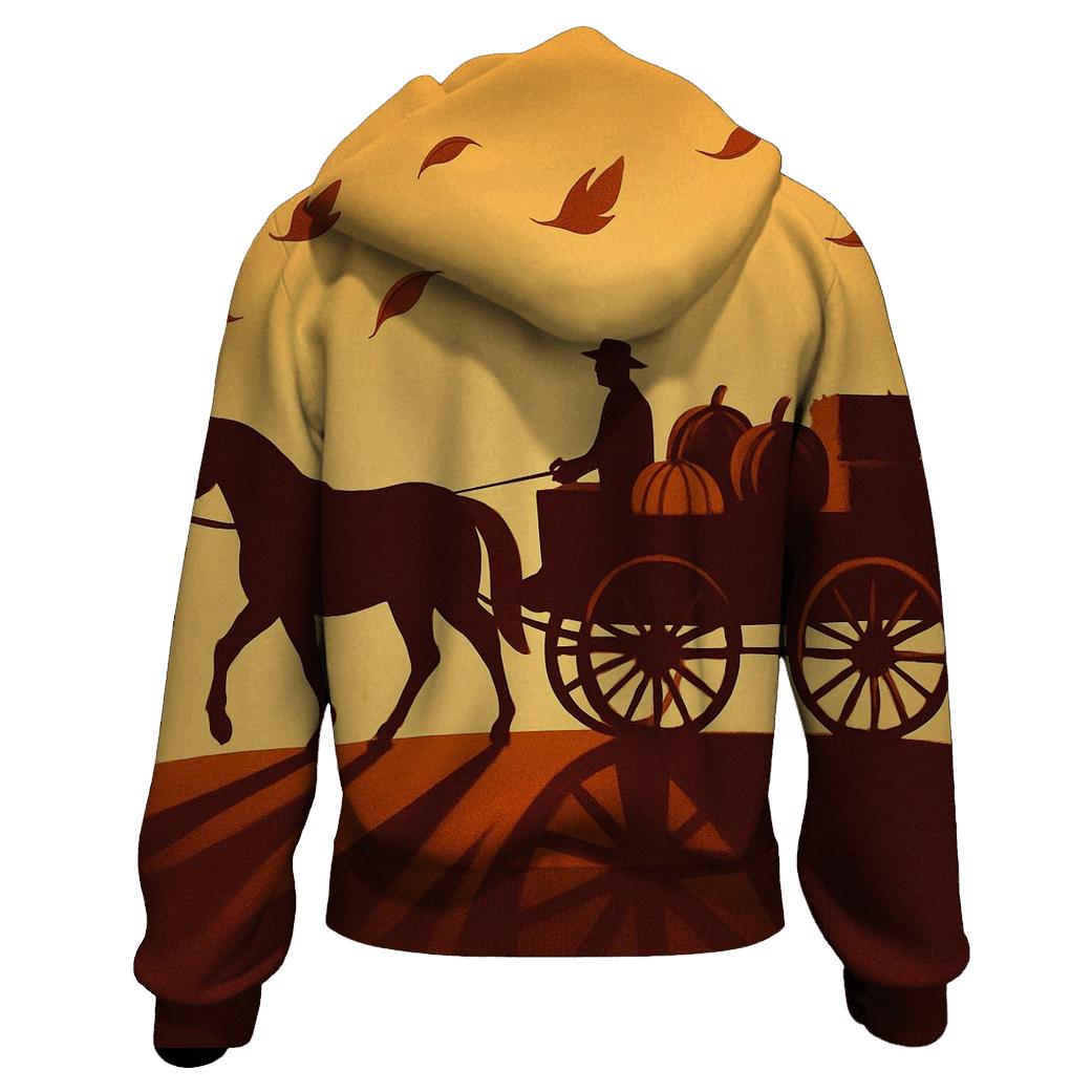 Sunset Harvest Wagon lightweight hoodies