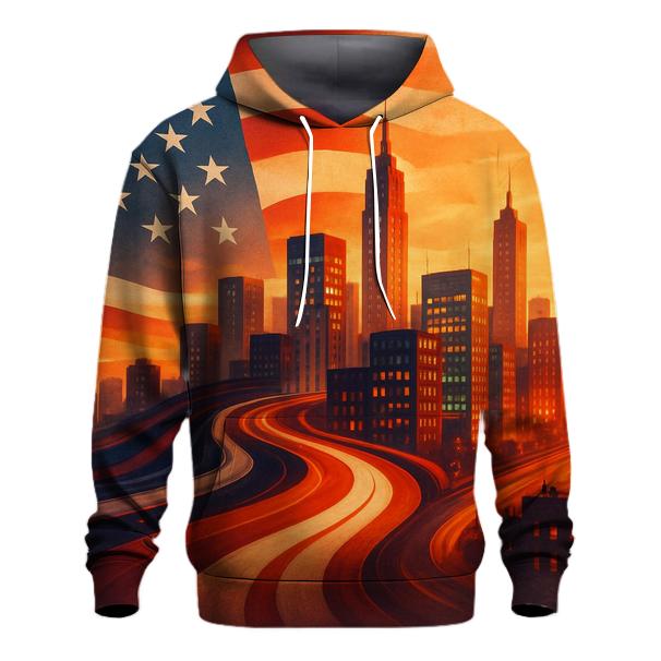 Skylines And Stripes zip-up hoodies