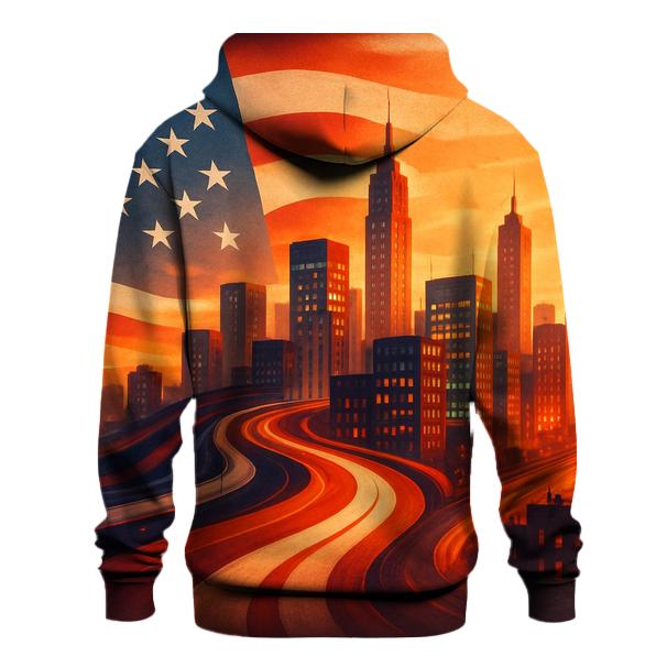 Skylines And Stripes zip-up hoodies