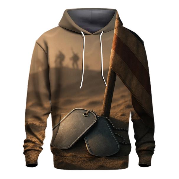 Dog Tags Of Dawn embroidered hoodies